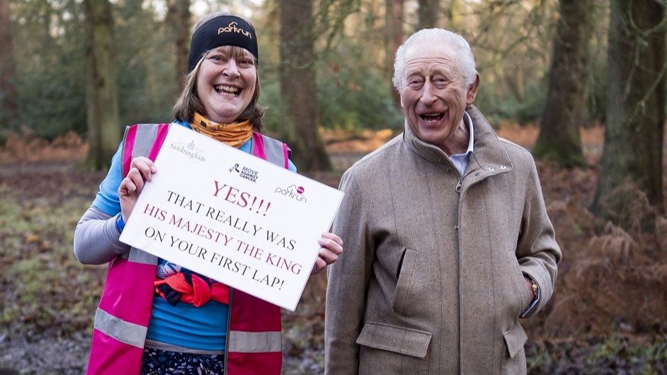 King Charles at Sandringham parkrun