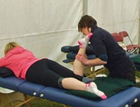 Fit for Purpose providing massages at a race in the north east