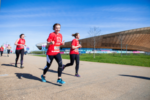 Happy BHF runners at the Olympic Stadium