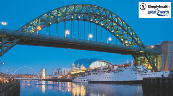 Tyne nighttime riverside shot