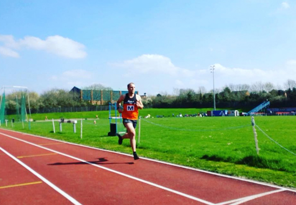 runner on the track