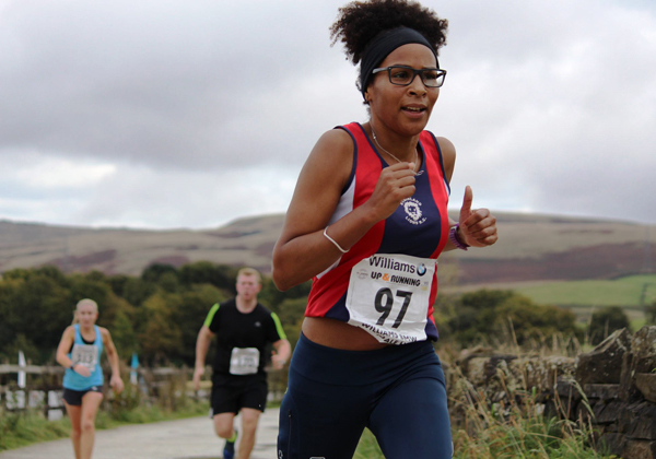 runner on scenic part of Rochdale Half course
