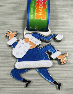 Santa Dash medal - blue version