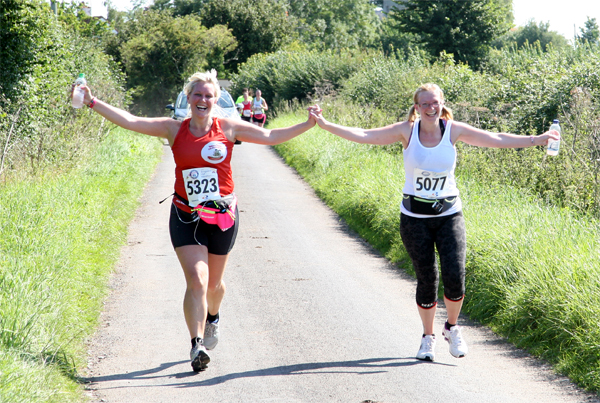 happy runners at Bridgwater Half Marathon