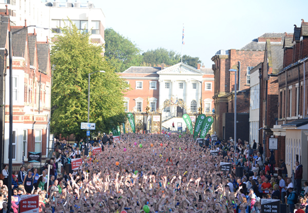 runners at the start of the English Half Marathon