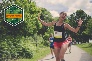 Happy runner at London 10 Mile race