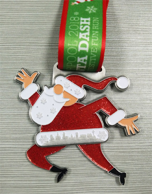 Santa Dash medal - red version