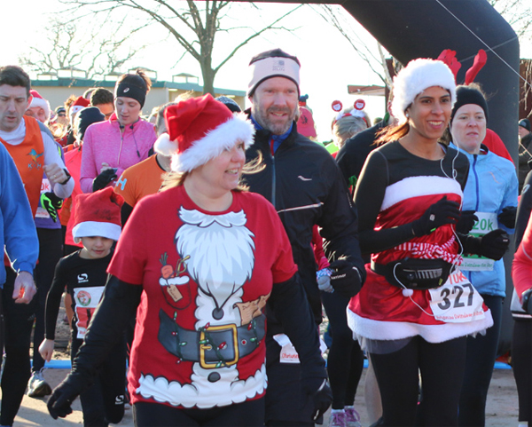 Festive runners at the Reindeer Run