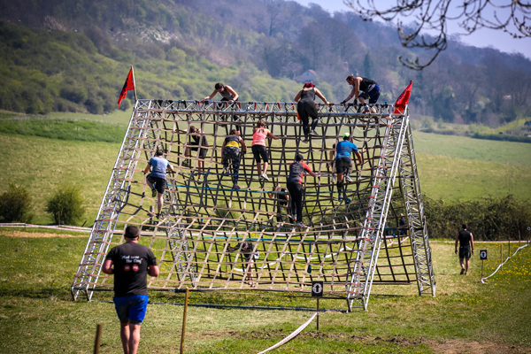 the cargo nets at Spartan Race