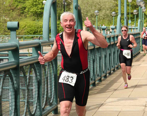 happy entrant at Stockton Duathlon