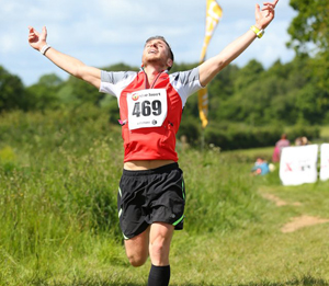 A triumphant finisher at The Hurt
