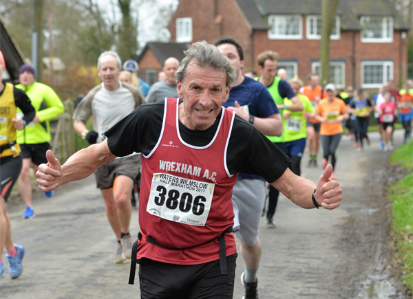 A happy runner at Wilmslow Half