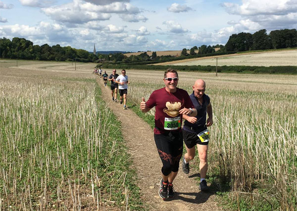 runners on a Wiltshire trail