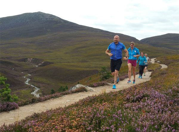 Trail runners in the Cairngorms