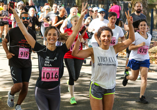 Two happy women at Pride Run