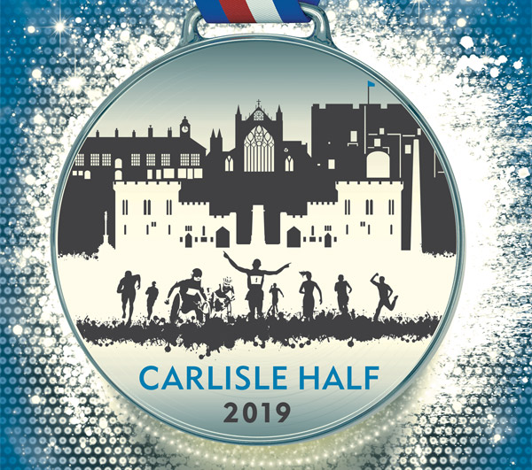 a shot of Carlisle Half medal
