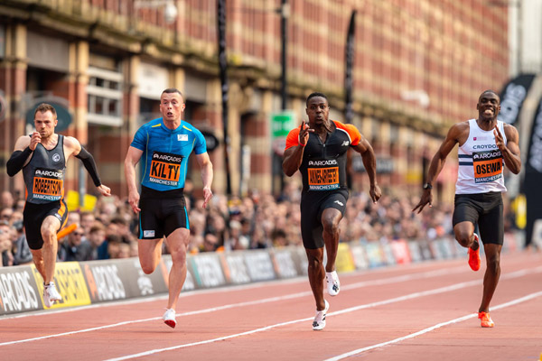 Four top sprinters in street race action