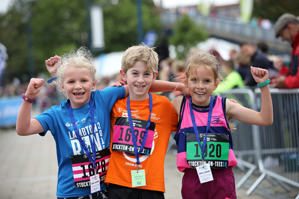 Happy kids at Teesside junior events