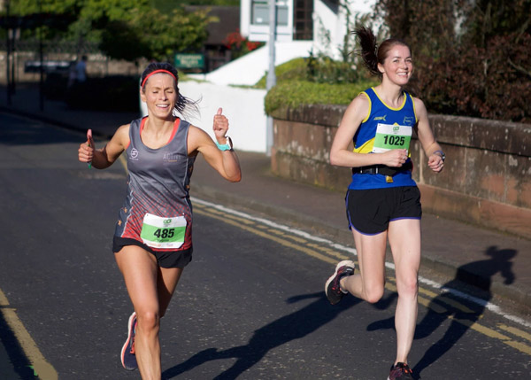 Two strong women runners at Go Festival Half
