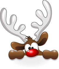 Reindeer Run cartoon logo