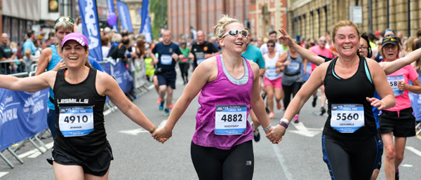 Happy trio at Hull race