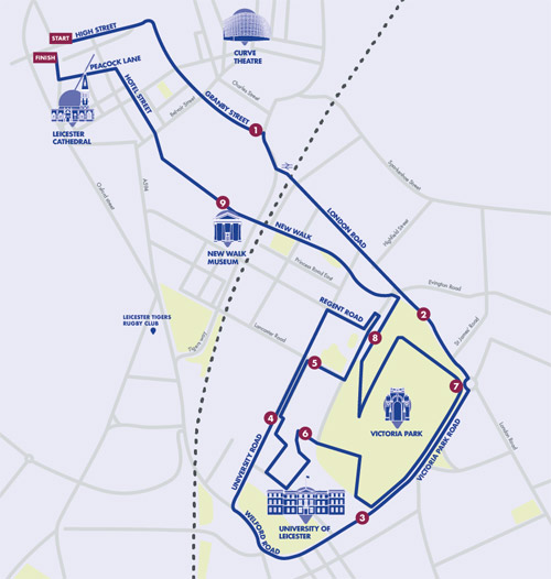 map of 10K route