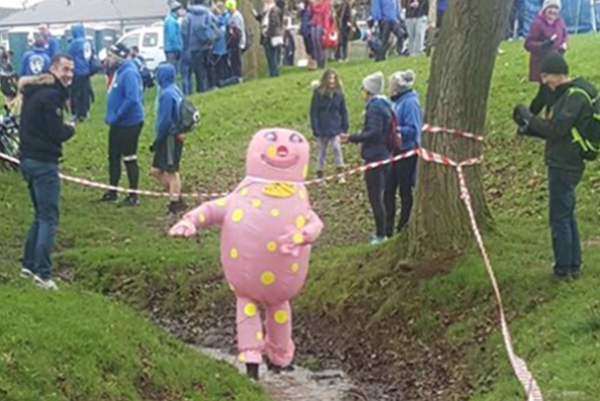 Mr Blobby At The Riverbank Rollick