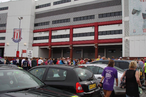Crowds Outside Stoke City FC Stadium For Potteries Marathon
