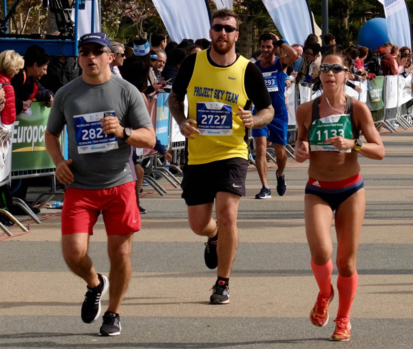 Gemma Hockett running strong at Limassol Half Marathon