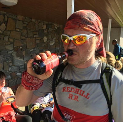 Peter henley Celebrates At The End Of The West Highland Way Challenge