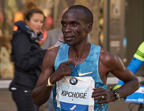 Eliud Kipchoge in action