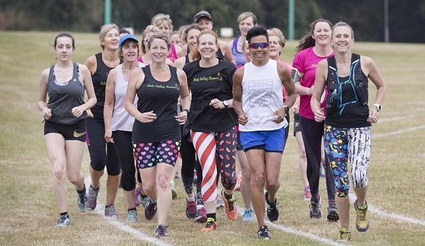 Dame Kelly Holmes with Mole Valley Runners