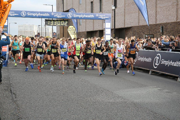 Runners Starting At The Great Birmingham Run
