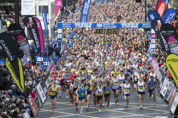 the start at Great Scottish Run 2018