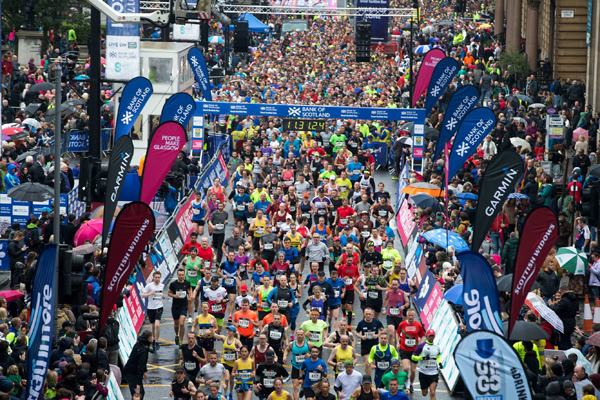 shot of the early part of the Great Scottish Run