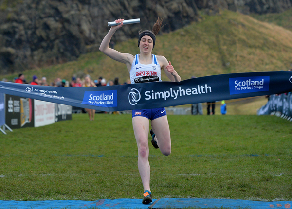 Laura Muir winning at previous international XC race