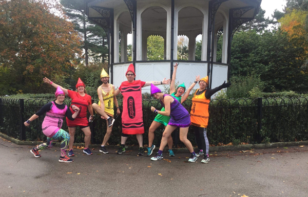Northampton parkrunners Dressed As Crayola Crayons