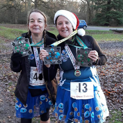 Zoe And Helen Run 100th Marathon in 100 Weeks At Christmas Bear Challenge