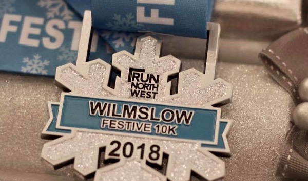 Wilmslow Festive 10K medal
