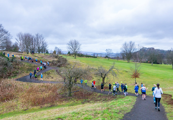 runners in action at the Great Castle Run