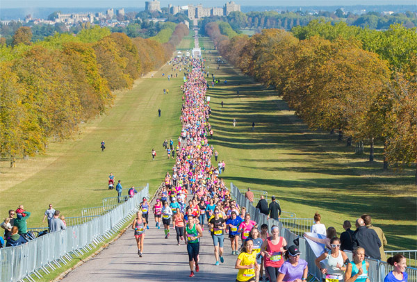 runners on the Long Walk at Windsor