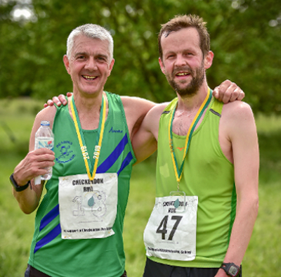 Runners Celebrating At The Checkendon Run