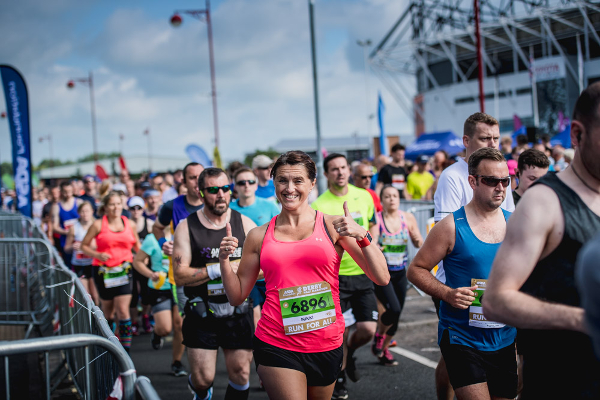 Runners At The Derby Half Marathon