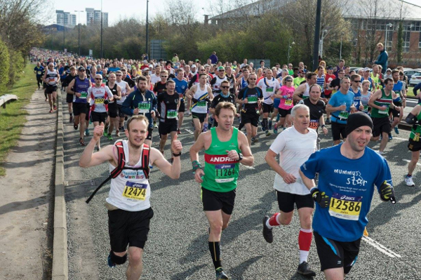 Thousands Of Runners At Greater Manchester Marathon