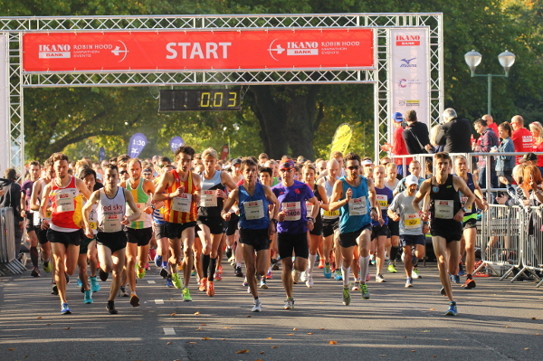 Start Line Of Robin Hood Half Marathon