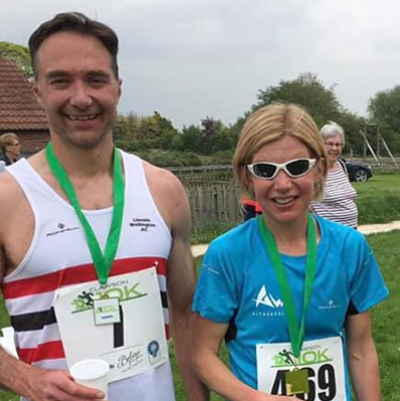 David Allworthy And Harriet Johnson At Clawson 10K