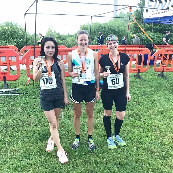 Midnight Half Marathon women's podium