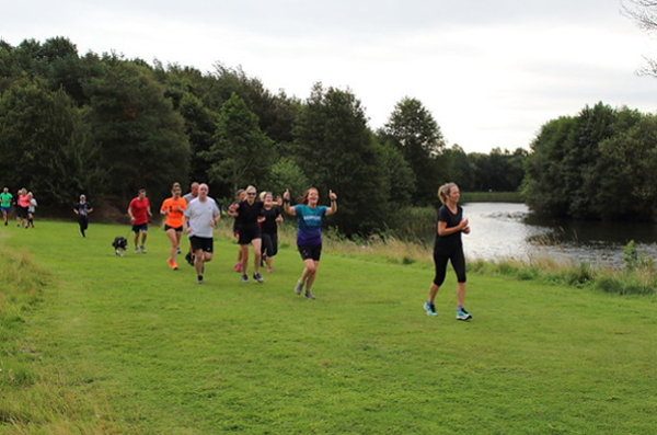 Runners At New Alderford Lake parkrun