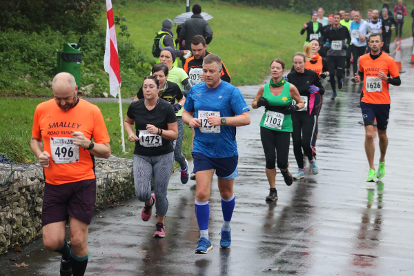 Runners At A Flooded Derby 10 Mile