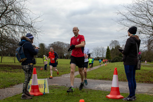 Runners Finishing At Fulbourn Hospital parkrun